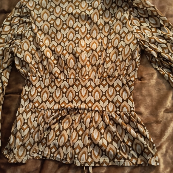 Ember, multi colored, laced blouse sz XL - Picture 2 of 9